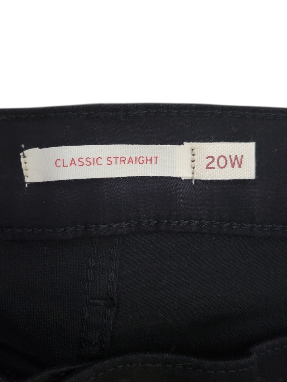 NWT Levi's Black Classic Straight Women's Jeans Plus Size 20W Short - Picture 9 of 14